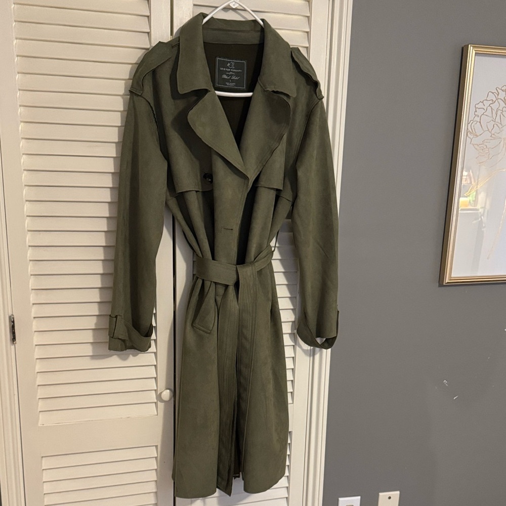 Black Label Sage Suede Women's Trench Coat